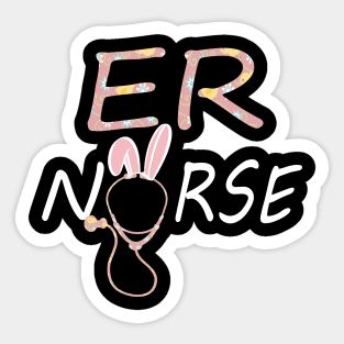 Funny easter nurse shirts, ER Nurse Easter Sticker